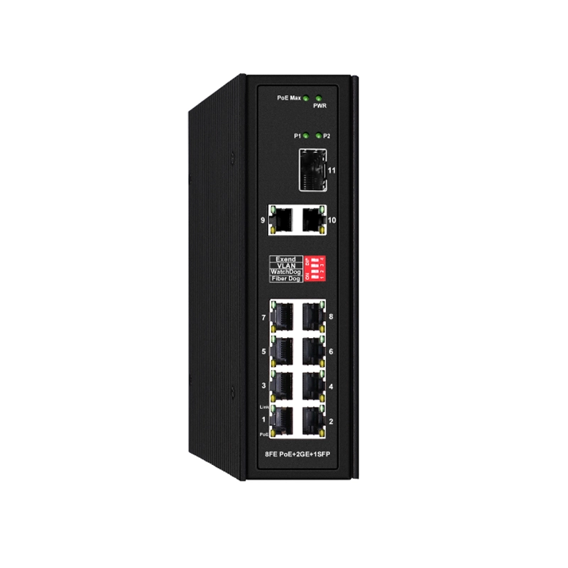 F6-5800-8P2GT1S非托管1 Giga Opt和2 GE Tx和8 100M PoE工业交换机