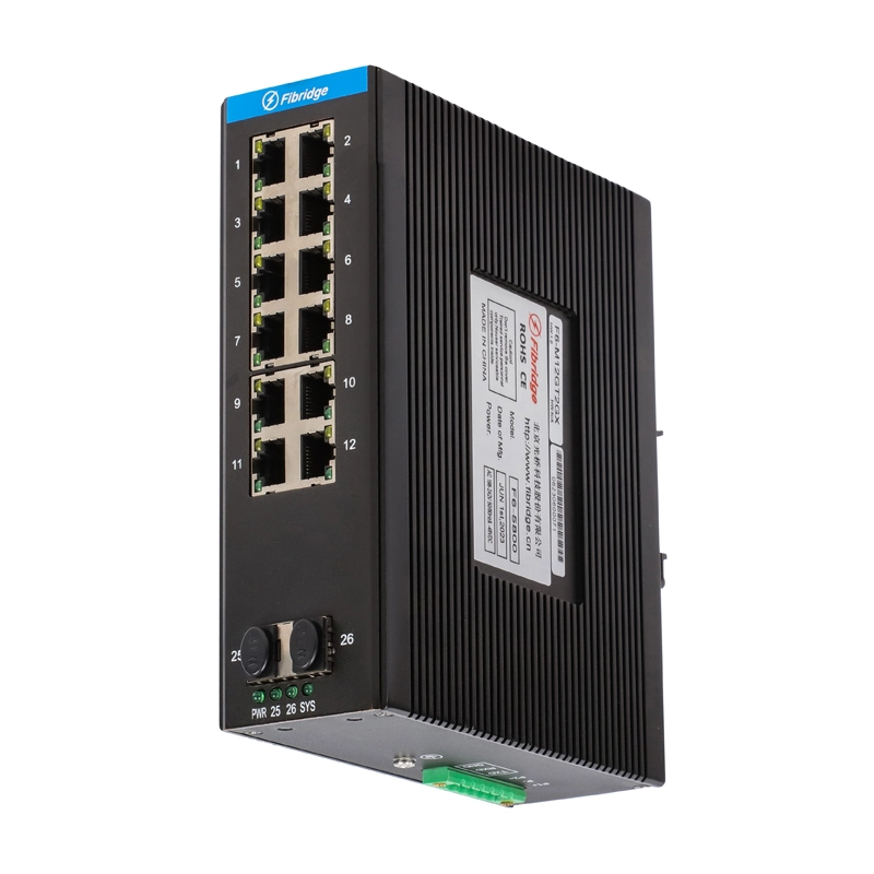 F6-M12GT2GX DIN-RAIL L2管理型2 1000M Fx 12 1000M以太网工业交换机